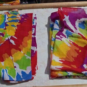 NEW 2 Bandanas 1 Neck Gaiter Money Tye Die Pot Leaf Design